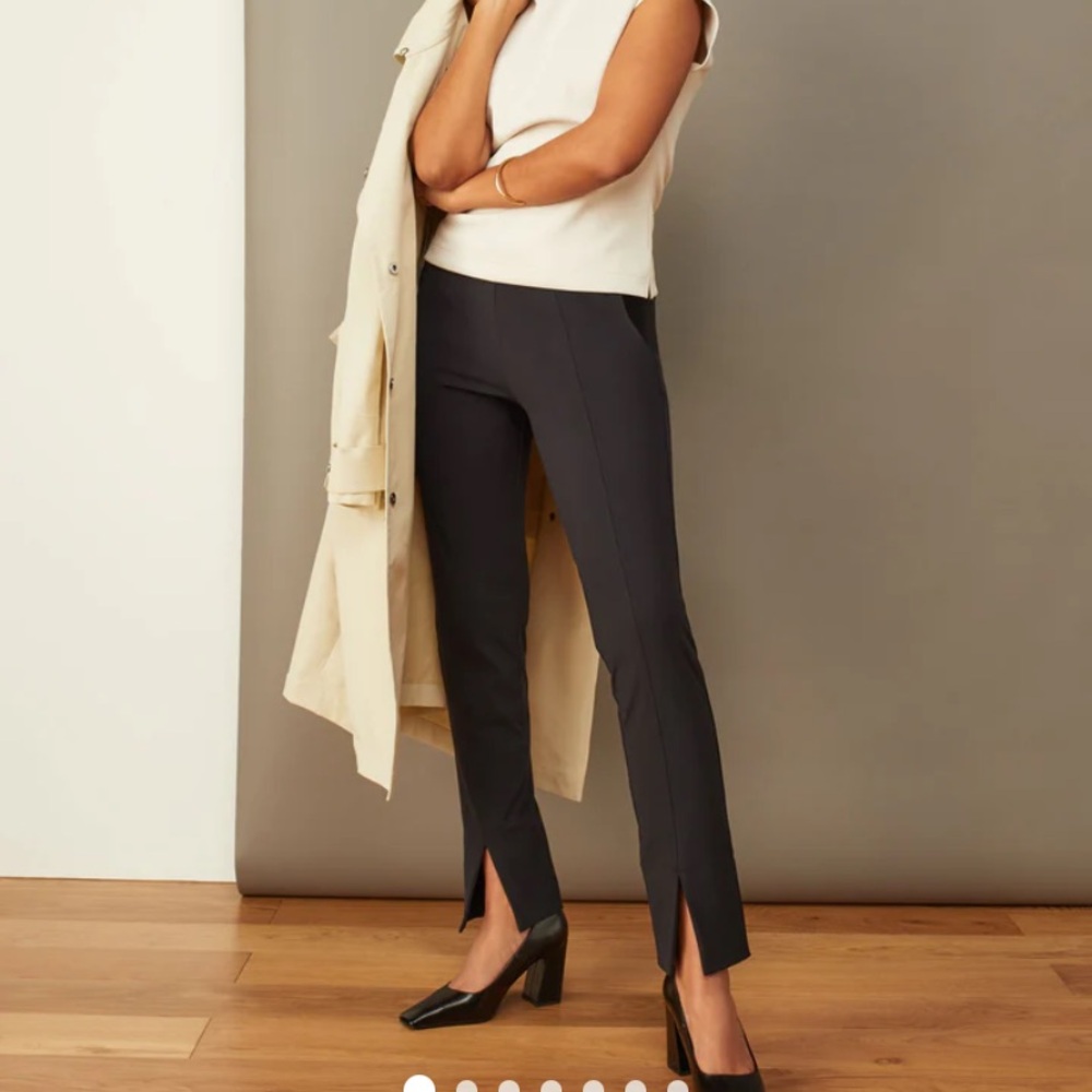 Aday Slim Split Straight Up Pants - Picture 5 of 8